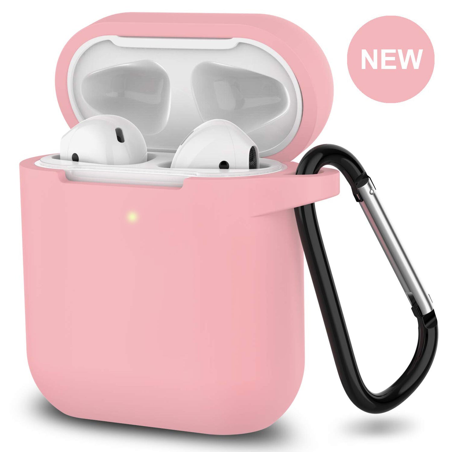 For Apple Airpods Case 1/2 Silicone Protector Shockproof Full Cover + Keychain