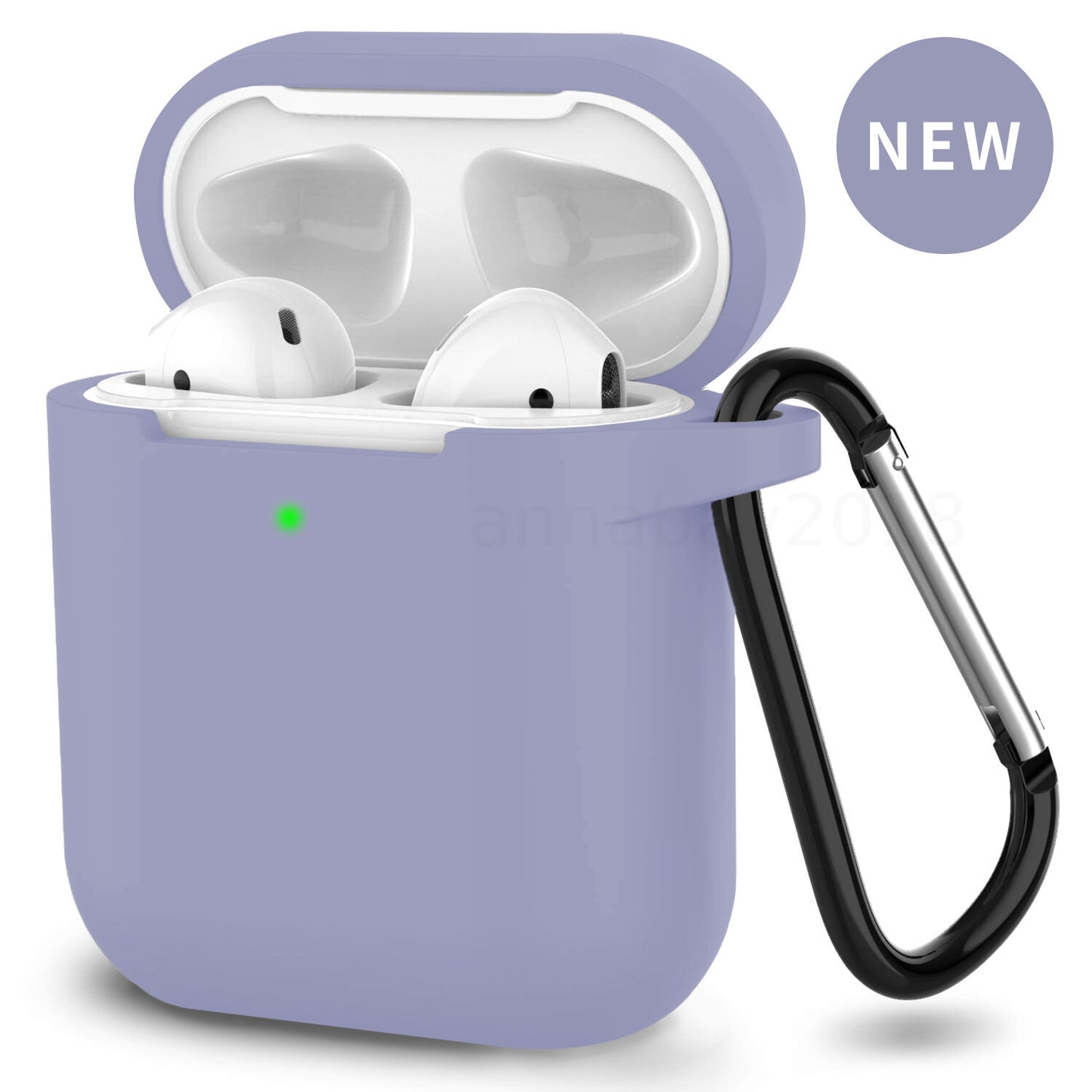 For Apple Airpods Case 1/2 Silicone Protector Shockproof Full Cover + Keychain