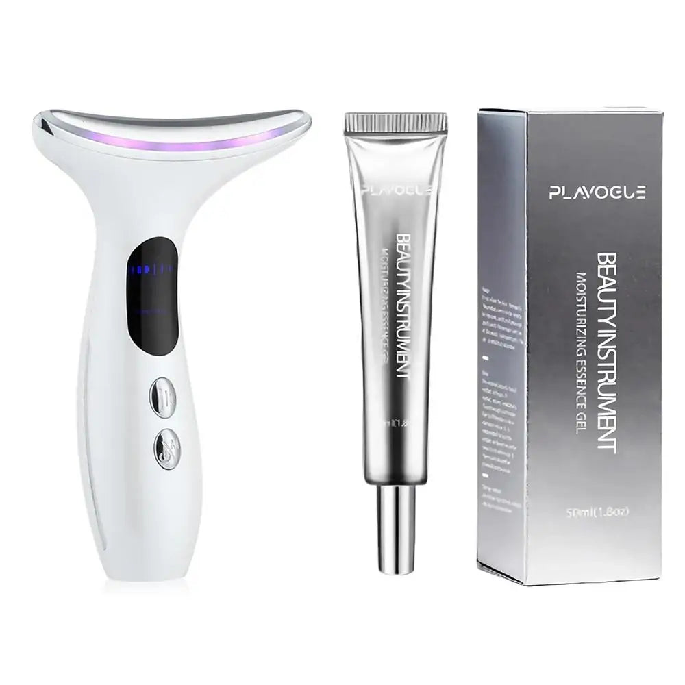 Neck Beauty Device with Gel Multi Color Massage Tightening Portable Ergonomic Face and Neck Beauty Massager Neck Beauty Massager