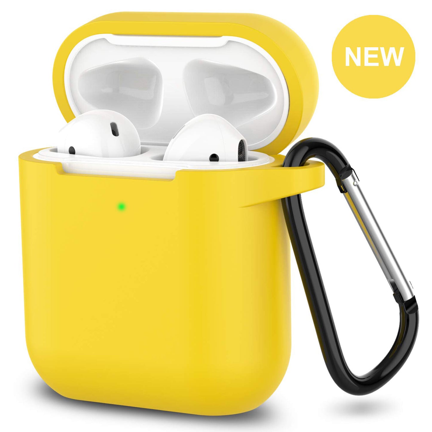 For Apple Airpods Case 1/2 Silicone Protector Shockproof Full Cover + Keychain