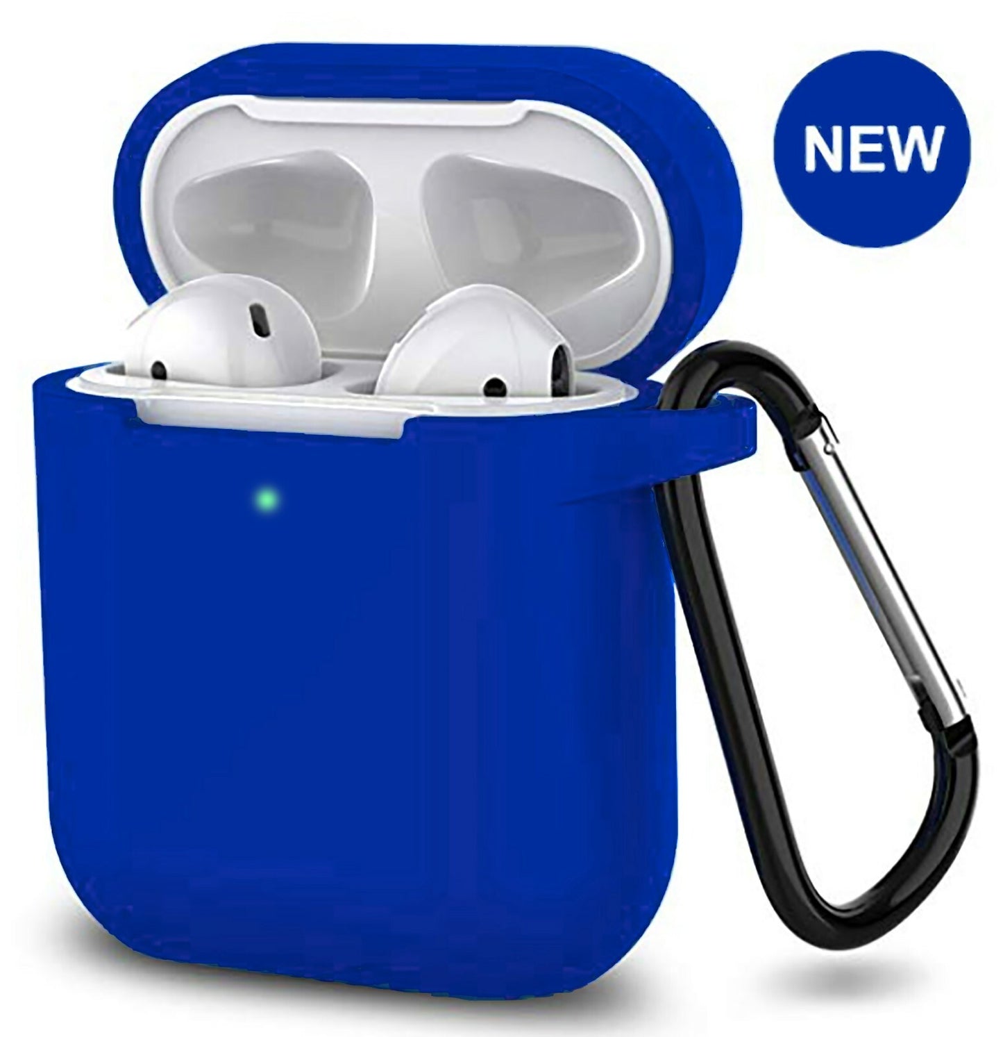 For Apple Airpods Case 1/2 Silicone Protector Shockproof Full Cover + Keychain