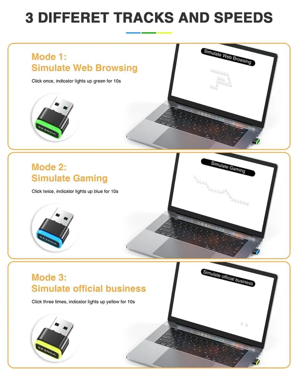 Mouse Jiggler USB Automatic Computer Mouse Mover Jiggler, Keeps Computer Awak