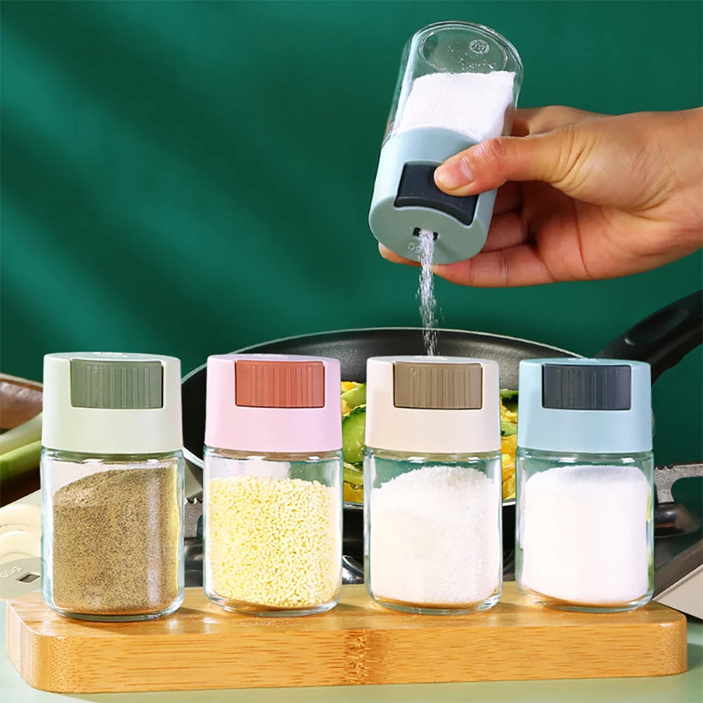 D5 Adjustable Salt Dispenser Condiments Container Sugar Bottle Spice Pepper Salts Shaker Spice Jar Salts Tank Seasoning Bottle
