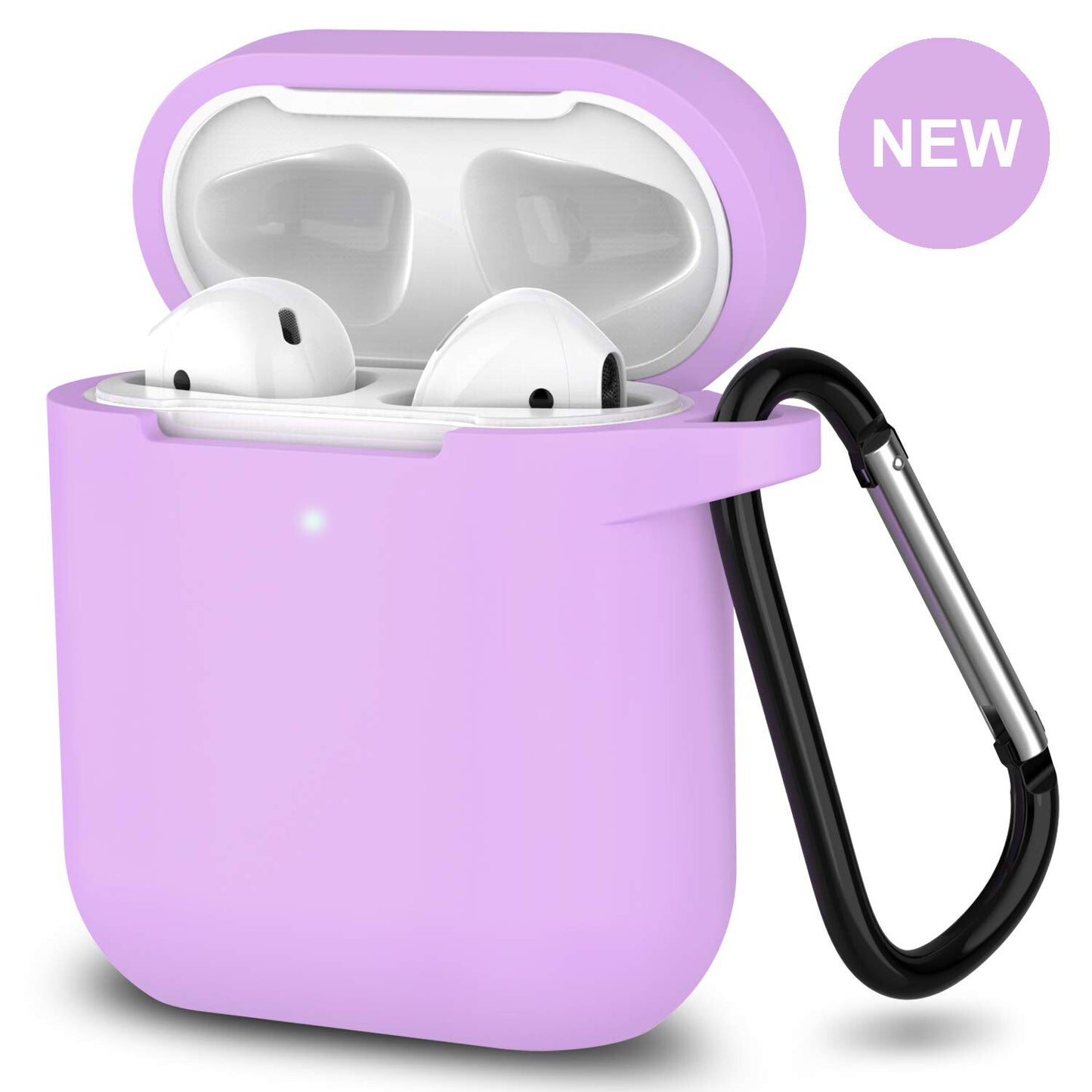 For Apple Airpods Case 1/2 Silicone Protector Shockproof Full Cover + Keychain