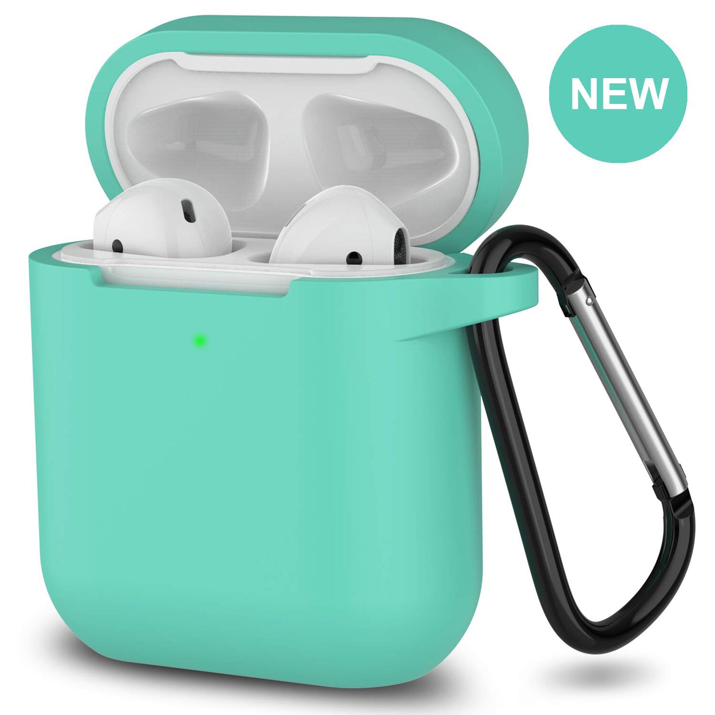 For Apple Airpods Case 1/2 Silicone Protector Shockproof Full Cover + Keychain
