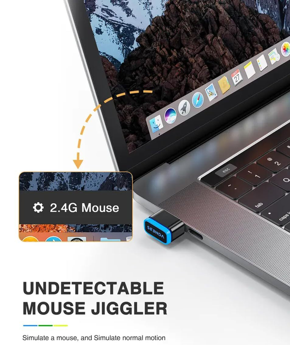 Mouse Jiggler USB Automatic Computer Mouse Mover Jiggler, Keeps Computer Awak