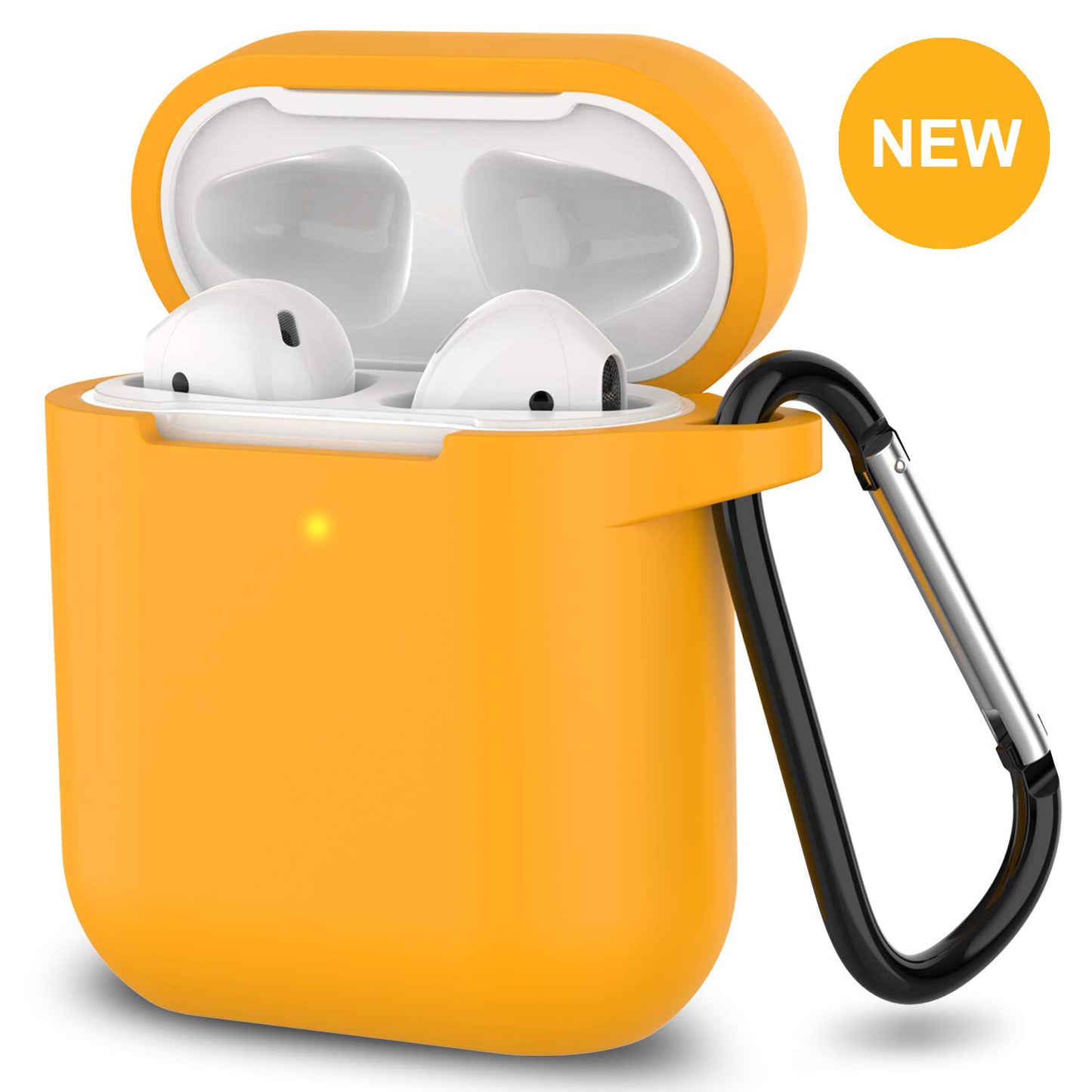 For Apple Airpods Case 1/2 Silicone Protector Shockproof Full Cover + Keychain